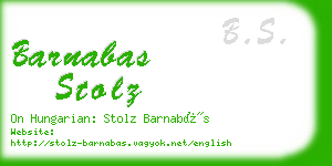 barnabas stolz business card